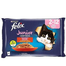 Felix 4x85 gr GR Etli Yavru Kedi Yaş Maması
