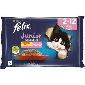 Felix 4x85 gr Multipack Junior Sığır Etli ve Tavuklu Yavru Kedi Konservesi