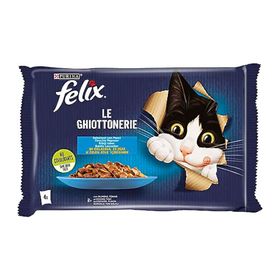 Felix 4x85 gr Taze Somonlu Jöleli Pouch Yetişkin Yaş Kedi Maması