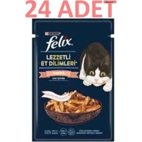 Felix 80 gr 24 Adet Pouch Somonlu Yaş Kedi Maması