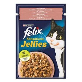 Felix 85 gr Sensations Somonlu Karidesli Jel Pouch Kedi Maması