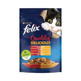 Felix Adult Pouch Sığır Etli ve Tavuklu Yaş 85 gr Kedi Maması