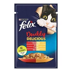 Felix Çifte Lezzet Sığır Tavuklu 85x26 gr Yaş Kedi Maması