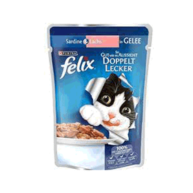 Felix Çifte Lezzet Somon Sardalyalı 20x100 gr Kedi Yaş Maması