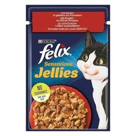 Felix Domates Soslu ve Sığır Etli 85 gr Yetişkin Kedi Konserve Maması