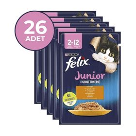 Felix Junior Tavuklu 85 gr x 26 Adet Yavru Kedi Yaş Mama