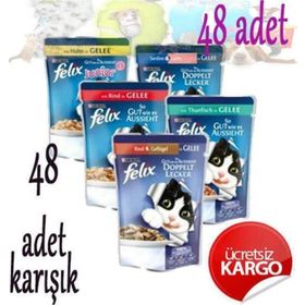 Felix Karışık 45x85 gr Yaş Yetişkin Kedi Maması