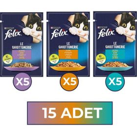 Felix Karışık 85 gr x 15 Adet Yetişkin Kedi Yaş Maması