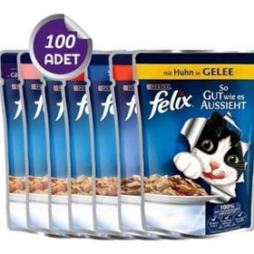 Felix Karışık Kedi 100x85 gr Yaş Mama