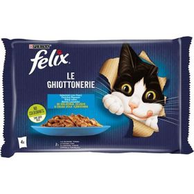 Felix Multipack Somonlu ve Ton Balıklı Yetişkin Özel 4x85 gr Kedi Yaş Maması