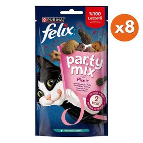 Felix Party Mix 8x60 gr Karışık Piknik Lezzetleri Kedi Ödülü