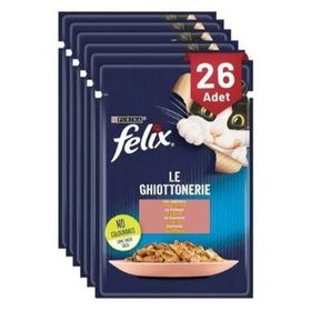 Felix Pouch Le Ghiottonerie Somonlu Yaş 85x26 gr Kedi Maması