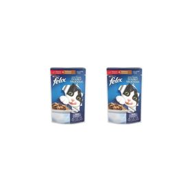 Felix Pouch Parça Etli Zengin Sığır Etli 2x85 gr Kedi Maması
