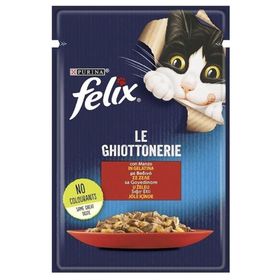 Felix Pouch Parça Etli Zengin Sığır Etli 8x85 gr Kedi Maması
