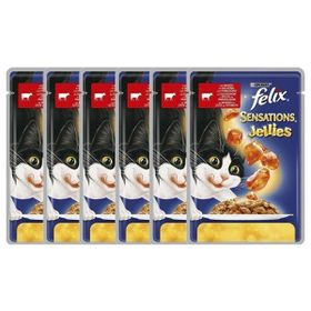 Felix Pouch Sensations Sığır Etli ve Domatesli Yaş 6x85 gr Kedi Mama