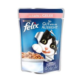 Felix Pouch Somonlu 24x100 gr Yaş Kedi Maması