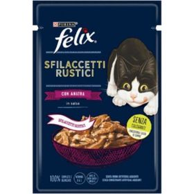 Felix Pouch Tasty Shreds Ördekli Lezzetli Et Dilimleri 80x26 gr Yaş Kedi Maması