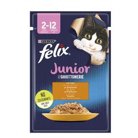 Felix Pouch Tavuklu 12x100 gr Yavru Kedi Kon servesi