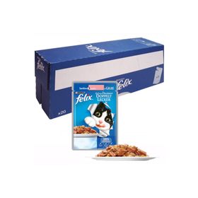 Felix Sardalya ve Somonlu Pouch 20x100 gr Konserve Kedi Maması