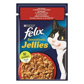 Felix Sensations Jellies Sığır Eti ve Domatesli Yaş 26x85 gr Kedi Maması