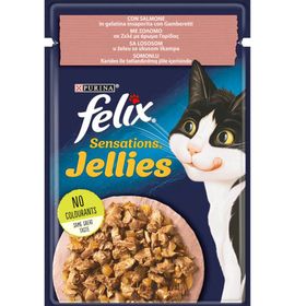 Felix Sensations Somonlu ve Karidesli Yaş 6x85 gr Kedi Maması