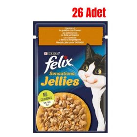 Felix Sensations Tavuklu ve Havuçlu 26x85 gr Kedi Konservesi