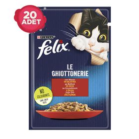 Felix Sığır Etli 85 gr x 20 Adet Yetişkin Kedi Yaş Maması