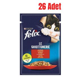 Felix Sigir Etli Pouch 26x85 gr Yaş Kedi Maması