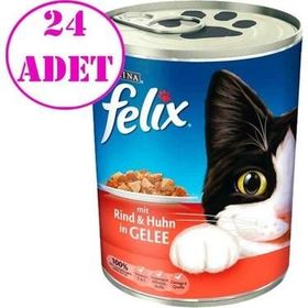 Felix Sığır Etli Tavuklu 24x400 gr Kedi Konservesi