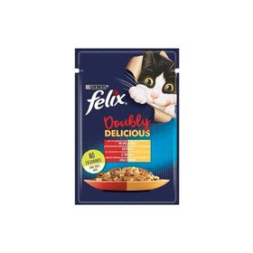 Felix Sığır Etli ve Kümes Hayvanlı Yaş 85 gr Kedi Mama