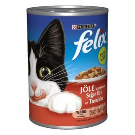 Felix Sığır Etli ve Tavuklu Konserve Yetişkin Yaş 400 gr Kedi Maması