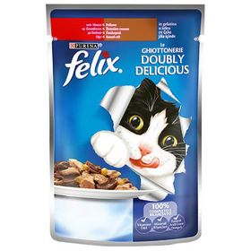 Felix Sığır Etli Ve Tavuklu Yetişkin Kedi Pouch Konservesi 85 Gr