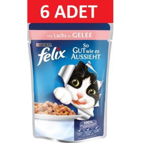 Felix Somon Balıklı Pouch Yaş 6x100 gr Kedi Mama