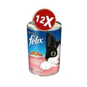 Felix Somon ve Alabalıklı Konserve 12x400 gr Kedi Maması