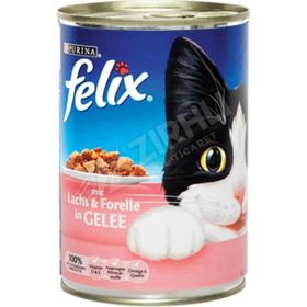 Felix Somonlu ve Alabalıklı Yetişkin Konserve 5x400 gr Kedi Maması