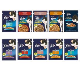 Felix Süper Karışık Özel Paket 10 Çeşit 50 Adet Yetişkin Yaş Kedi Maması