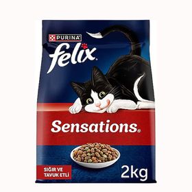Felix Tavuk ve Sığır Etli 2 kg Yetişkin Kedi Mama
