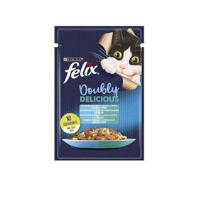 Felix Taze Somon ve Sardalya Jöleli Pouch 85 gr Yetişkin Konserve Kedi Maması