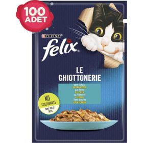 Felix Ton Balıklı Pouch 100 x 85 gr Yetişkin Kedi Yaş Mama Konserve