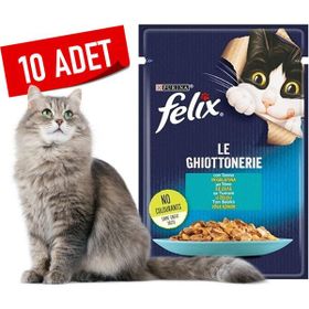 Felix Ton Balıklı Yetişkin Kedi 10x85 gr Yaş Maması