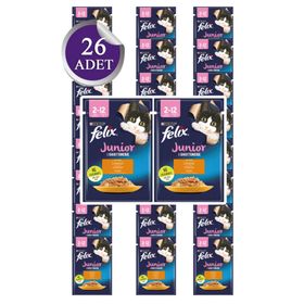 Felix Yavru Kediler İçin Tavuklu Yaş 26x85 gr Kedi Maması