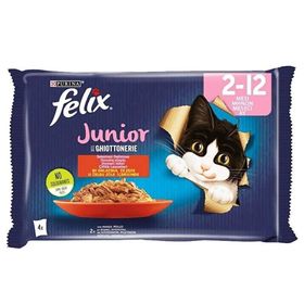 Felix/Purina Multipack Sığır Etli ve Tavuklu 4x85 gr Yavru Kedi Konservesi