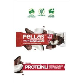 Fellas 45 gr Hindistan Cevizli ve Kakaolu Yüksek Protein Bar