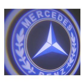 Femex Mercedes-Benz Araçlar İçin Pilli Yapıştırmalı Kapı Altı Led Logo