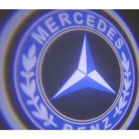 Femex Mercedes-Benz Araçlar İçin Pilli Yapıştırmalı Kapı Altı Led Logo