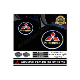 Femex Mıtsubıshı Araçlar İçin Pilli Yapıştırmalı Kapı Altı Led Logo