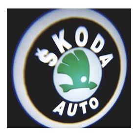 Femex Skoda Araçlar İçin Pilli Yapıştırmalı Kapı Altı Led Logo
