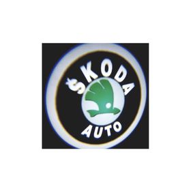 Femex Skoda Mesafe Sensörlü Pilli Yapıştırmalı Kapı Altı Led Logo