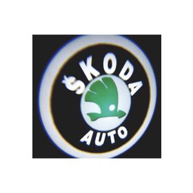 Femex Skoda Mesafe Sensörlü Pilli Yapıştırmalı Kapı Altı Led Logo