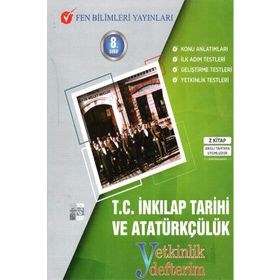 Fen Bilimleri Yayınları 8. Sınıf T.C İnkılap Tarihi ve Atatürkçülük Yetkinlik Defterim